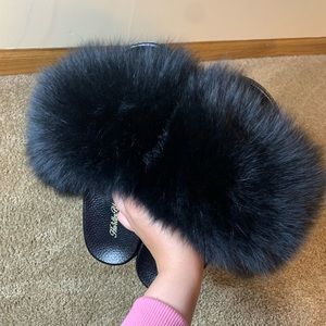Black fur slides